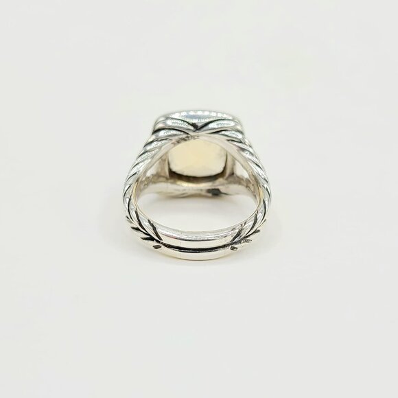 David Yurman Albion Champagne Citrine Diamond Ring w/ 18K Gold & Diamonds - Sz 7 - Picture 13 of 16